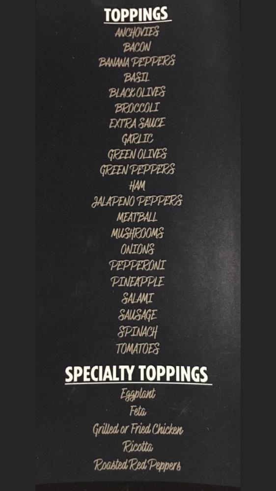 Johnny's Pizzeria Menu image 4